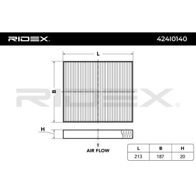 Cabin Air Filter RIDEX 424I0140 424I0140 - photo 2