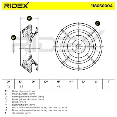 Strut Support Bearing Front RIDEX 1180S0005 1180S0005 - photo 5