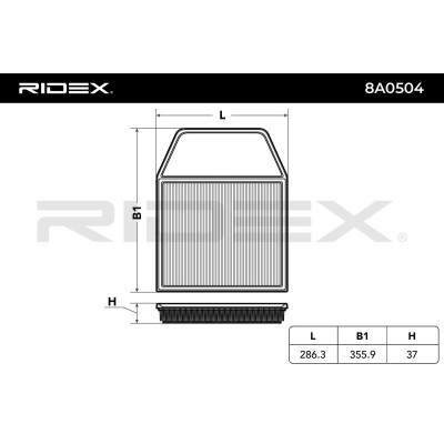Air Filter RIDEX 8A0504 8A0504 - photo 4