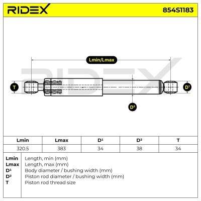 Shock Absorber RIDEX 854S1183 854S1183 - photo 7