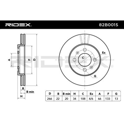 Brake Disc RIDEX 82B0015 82B0015 - photo 4