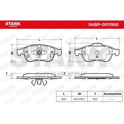 Brake Pads Set Stark SKBP-0011950 SKBP-0011950 - photo 6