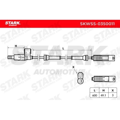 ABS Sensor Stark SKWSS-0350011 SKWSS-0350011 - photo 4