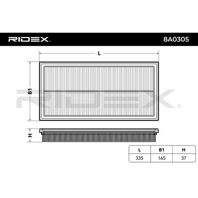 Air Filter RIDEX 8A0305 8A0305 - photo 5