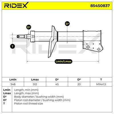 Shock Absorber RIDEX 854S0837 854S0837 - photo 6