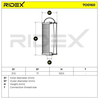 Oil Filter RIDEX 7O0160 7O0160 - photo 6