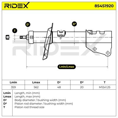 Shock Absorber RIDEX 854S1920 854S1920 - photo 6