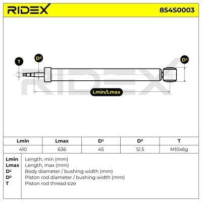 Shock Absorber RIDEX 854S0003 854S0003 - photo 9