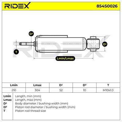 Shock Absorber RIDEX 854S0026 854S0026 - photo 9