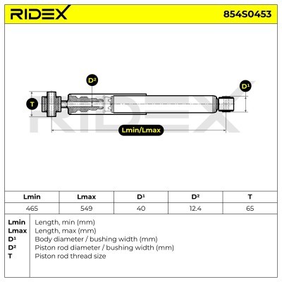 Shock Absorber RIDEX 854S0453 854S0453 - photo 8