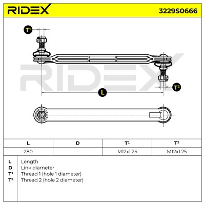 Stabilizer Link RIDEX 3229S0666 3229S0666 - photo 7