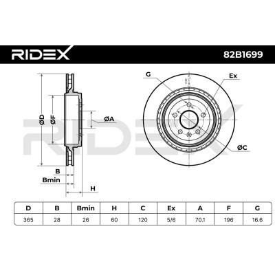 Brake Disc RIDEX 82B1699 82B1699 - photo 7