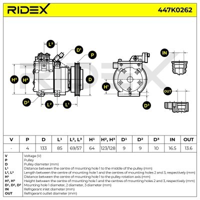 Compressor, Air Conditioning HYUNDAI GETZ (TB) 447K0262 - photo 7