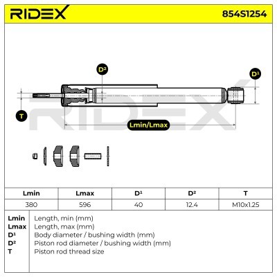 Shock Absorber RIDEX 854S1254 854S1254 - photo 7
