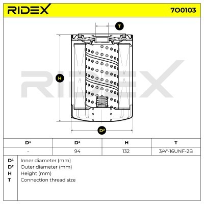 Oil Filter RIDEX 7O0103 7O0103 - photo 3