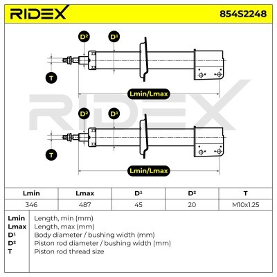 Shock Absorber RIDEX 854S2248 854S2248 - photo 5