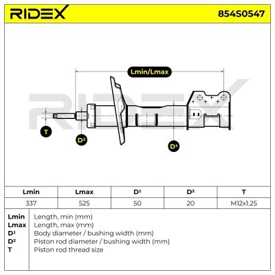 Shock Absorber RIDEX 854S0547 854S0547 - photo 6