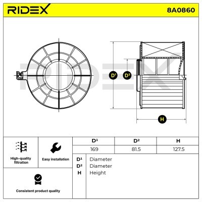 Air Filter RIDEX 8A0860 8A0860 - photo 6