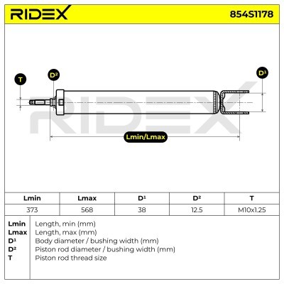 Shock Absorber RIDEX 854S1178 854S1178 - photo 5