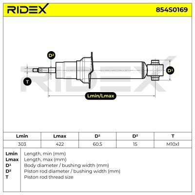 Shock Absorber RIDEX 854S0169 854S0169 - photo 8