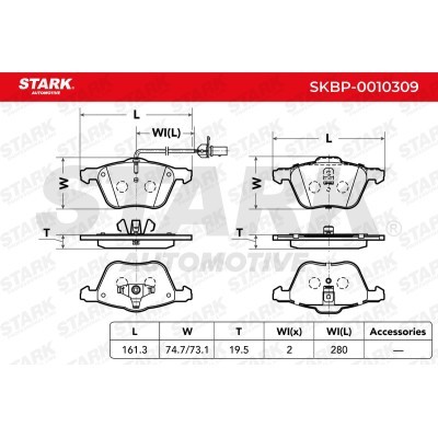 Brake Pads Set Stark SKBP-0010309 SKBP-0010309 - photo 3