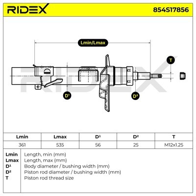 Shock Absorber RIDEX 854S17856 854S17856 - photo 7