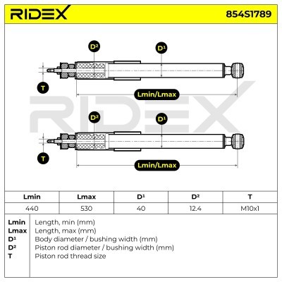 Shock Absorber RIDEX 854S1789 854S1789 - photo 6