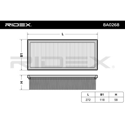 Air Filter RIDEX 8A0268 8A0268 - photo 6