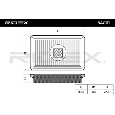 Air Filter RIDEX 8A0111 8A0111 - photo 6