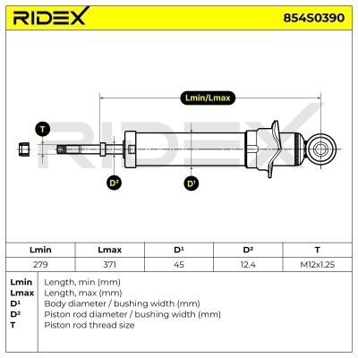 Shock Absorber RIDEX 854S0390 854S0390 - photo 5