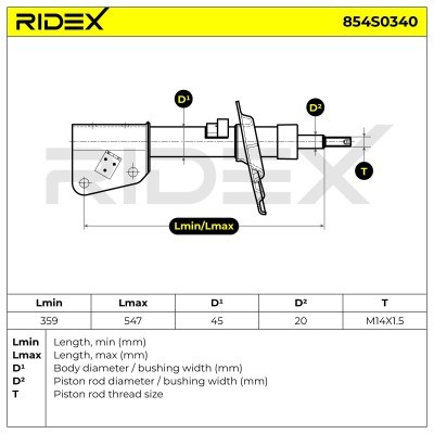 Shock Absorber RIDEX 854S0340 854S0340 - photo 7