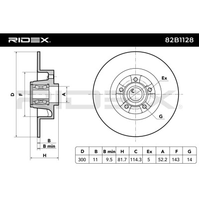 Brake Disc RIDEX 82B1128 82B1128 - photo 8