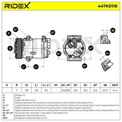 Compressor, Air Conditioning 447K0118 - photo 5