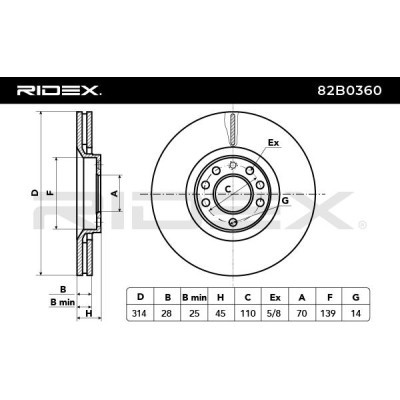 Brake Disc RIDEX 82B0360 82B0360 - photo 6