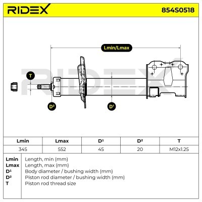Shock Absorber RIDEX 854S0518 854S0518 - photo 6