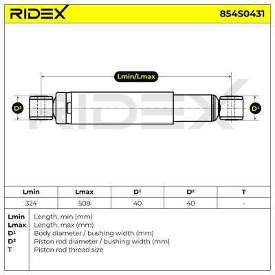 Shock Absorber RIDEX 854S0431 854S0431 - photo 4