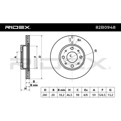 Brake Disc RIDEX 82B0948 82B0948 - photo 5
