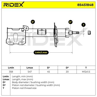 Shock Absorber RIDEX 854S1848 854S1848 - photo 7