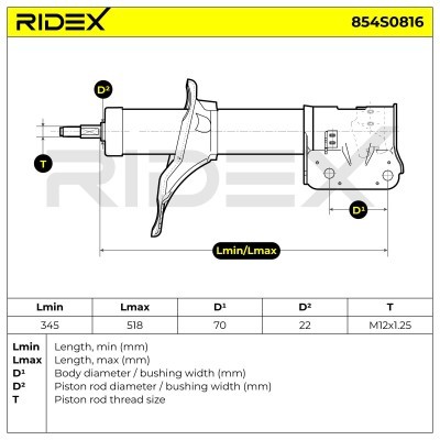 Shock Absorber RIDEX 854S0816 854S0816 - photo 9