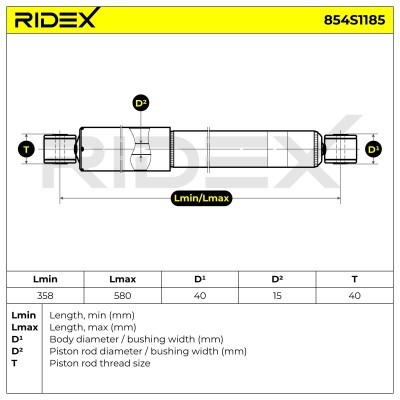 Shock Absorber RIDEX 854S1185 854S1185 - photo 8