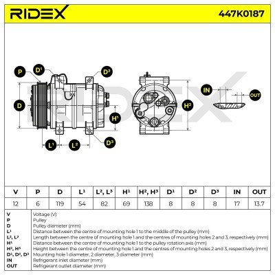 Compressor, Air Conditioning MAZDA Seria B Pick-up 447K0187 - photo 4