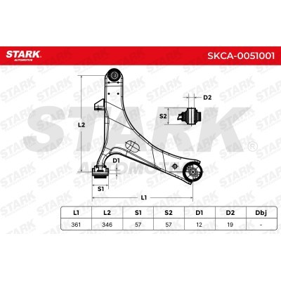 Control Arm Stark SKCA-0051001 SKCA-0051001 - photo 3