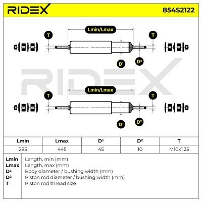 Shock Absorber RIDEX 854S2122 854S2122 - photo 4
