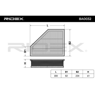 Air Filter RIDEX 8A0032 8A0032 - photo 3