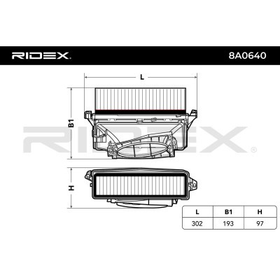 Air Filter RIDEX 8A0640 8A0640 - photo 5