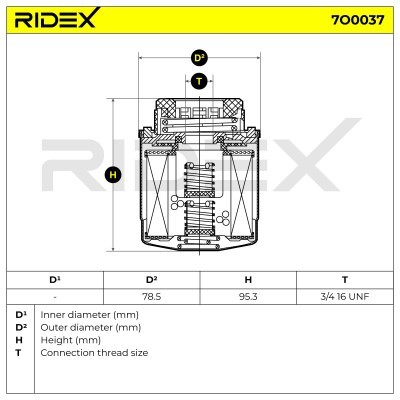 Oil Filter RIDEX 7O0037 7O0037 - photo 5
