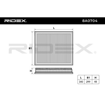 Air Filter RIDEX 8A0704 8A0704 - photo 6
