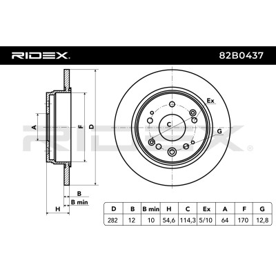 Brake Disc RIDEX 82B0437 82B0437 - photo 8