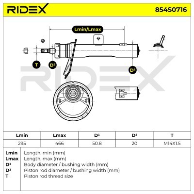 Shock Absorber RIDEX 854S0716 854S0716 - photo 8