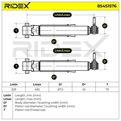 Shock Absorber RIDEX 854S1576 854S1576 - photo 4